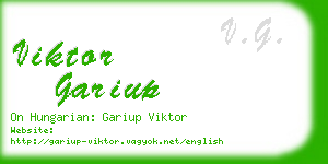 viktor gariup business card